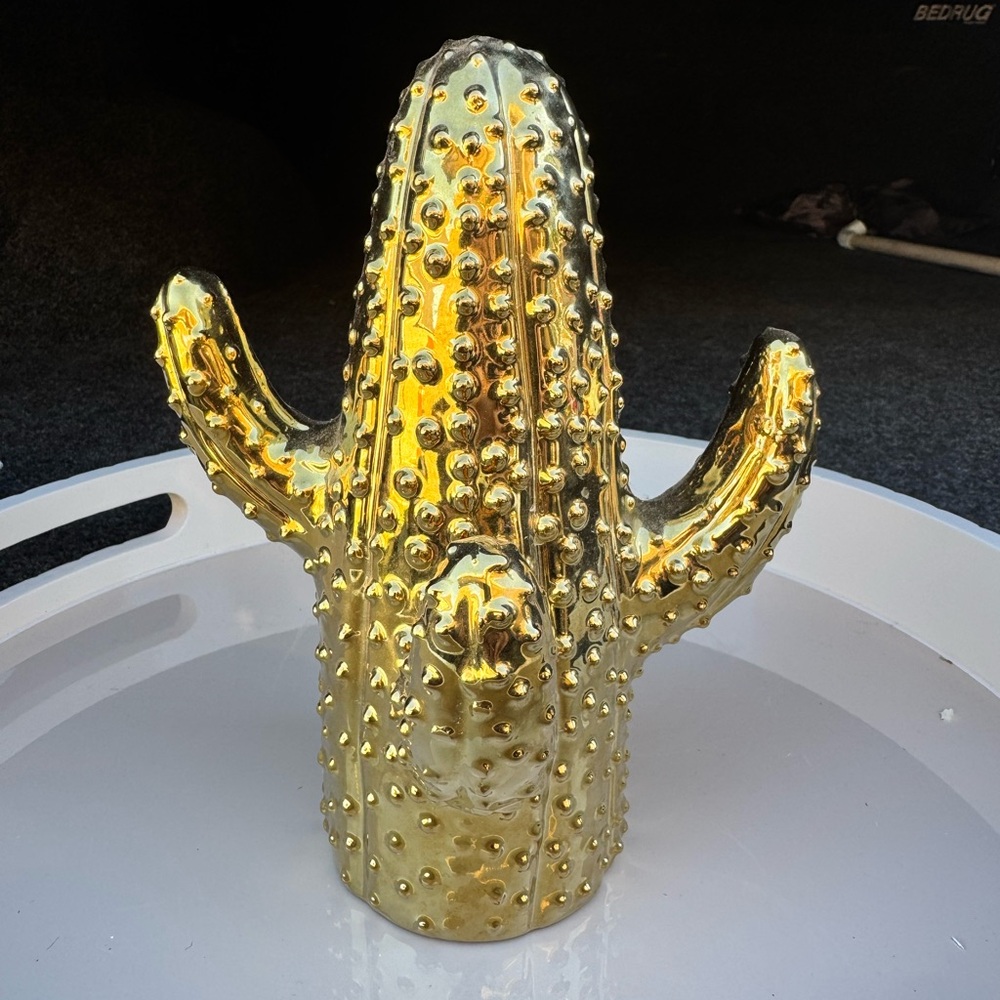 Gold Cactus Decor